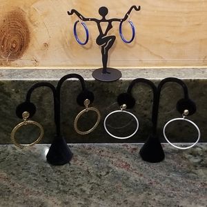 Retro hoop earring bundle